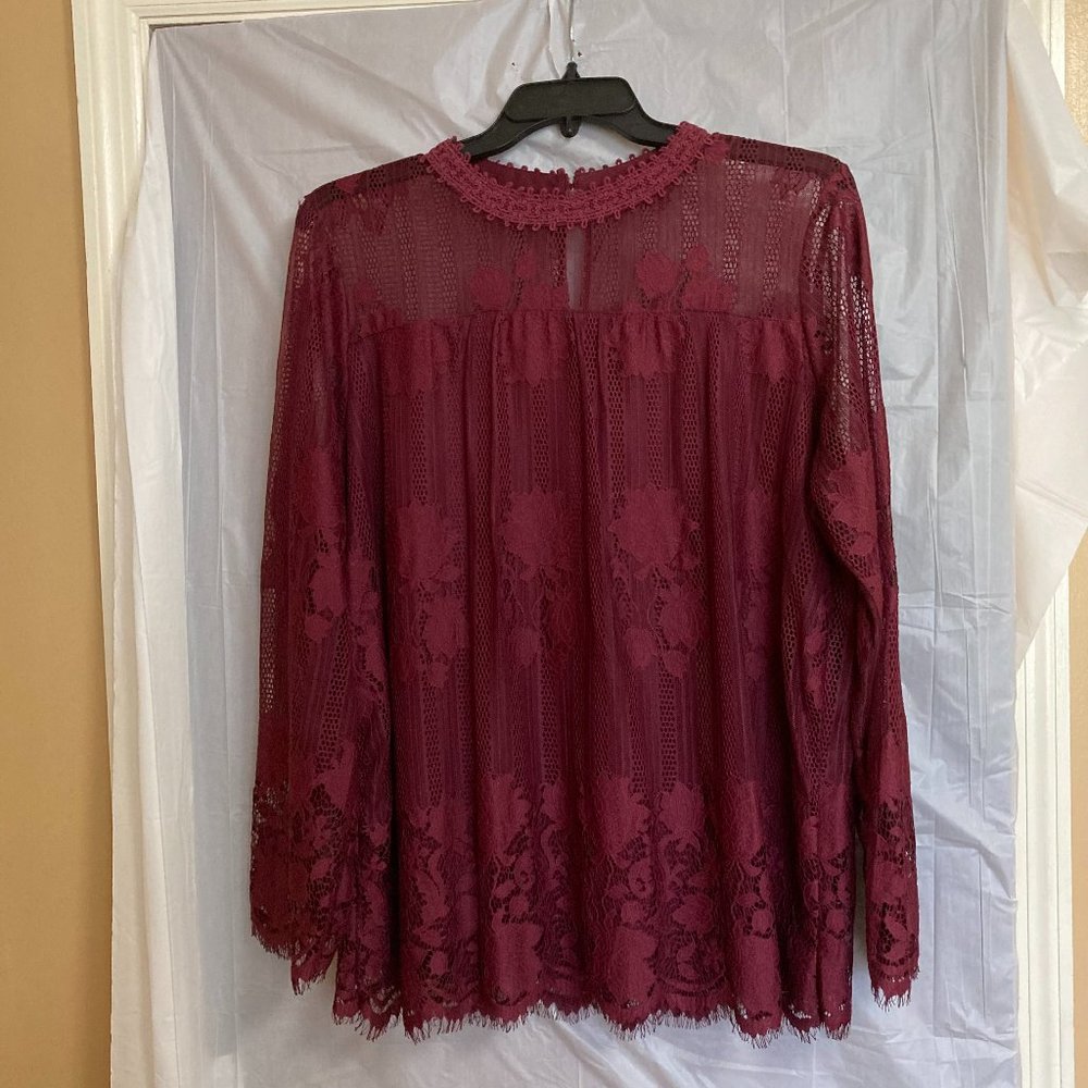 J/M Sportswear Women XL Burgandy Blouse